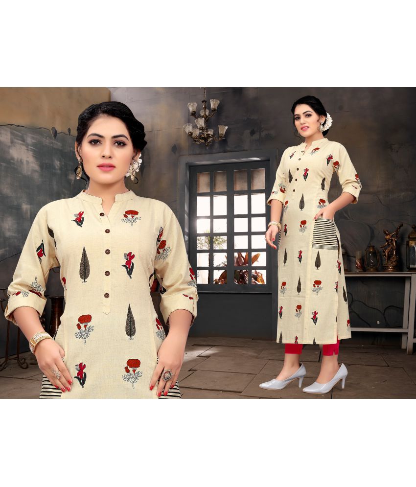    			Dhruvanshi Enterprise - Multicolor Cotton Blend Women's Straight Kurti