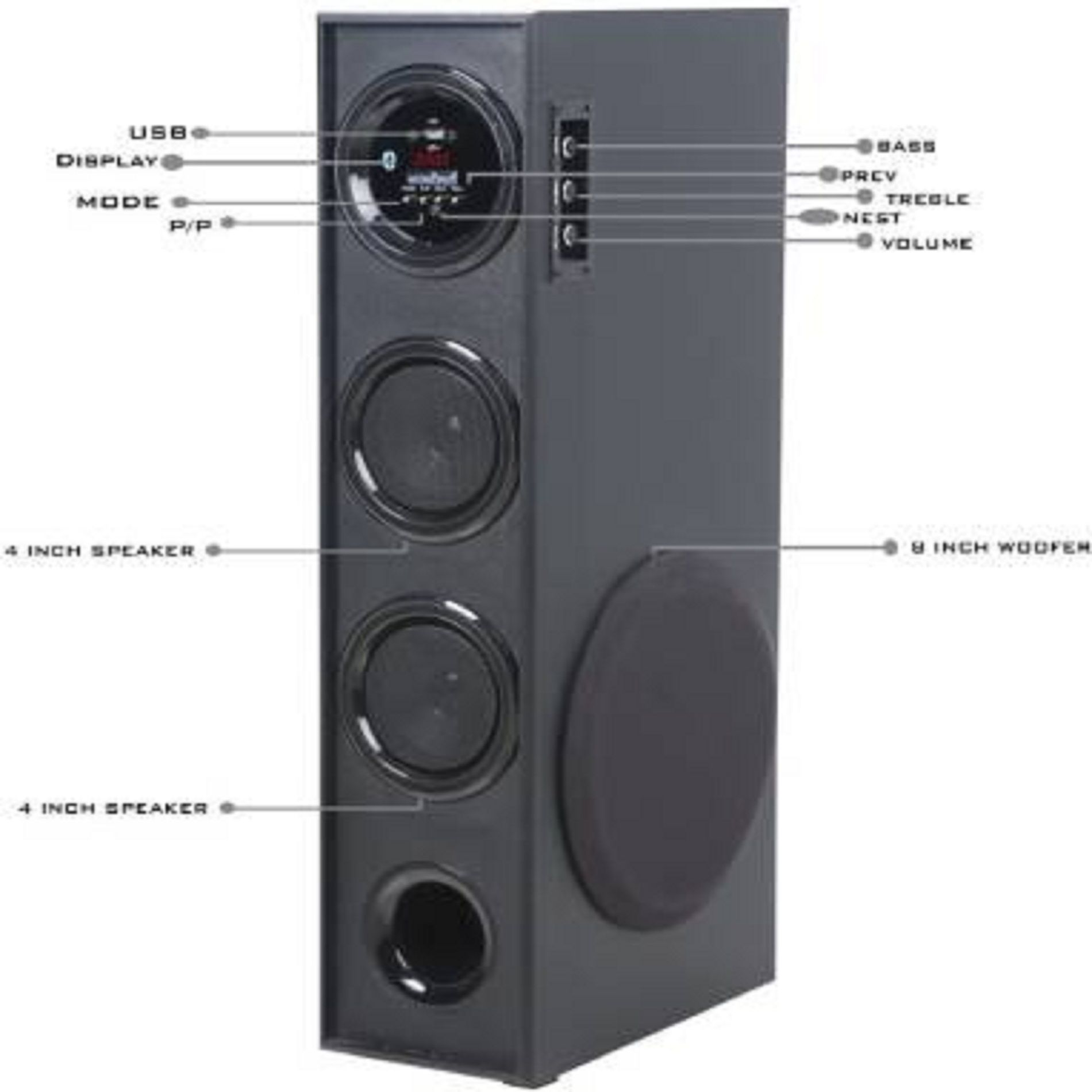 Krisons sound blaster Tower Speakers - Black