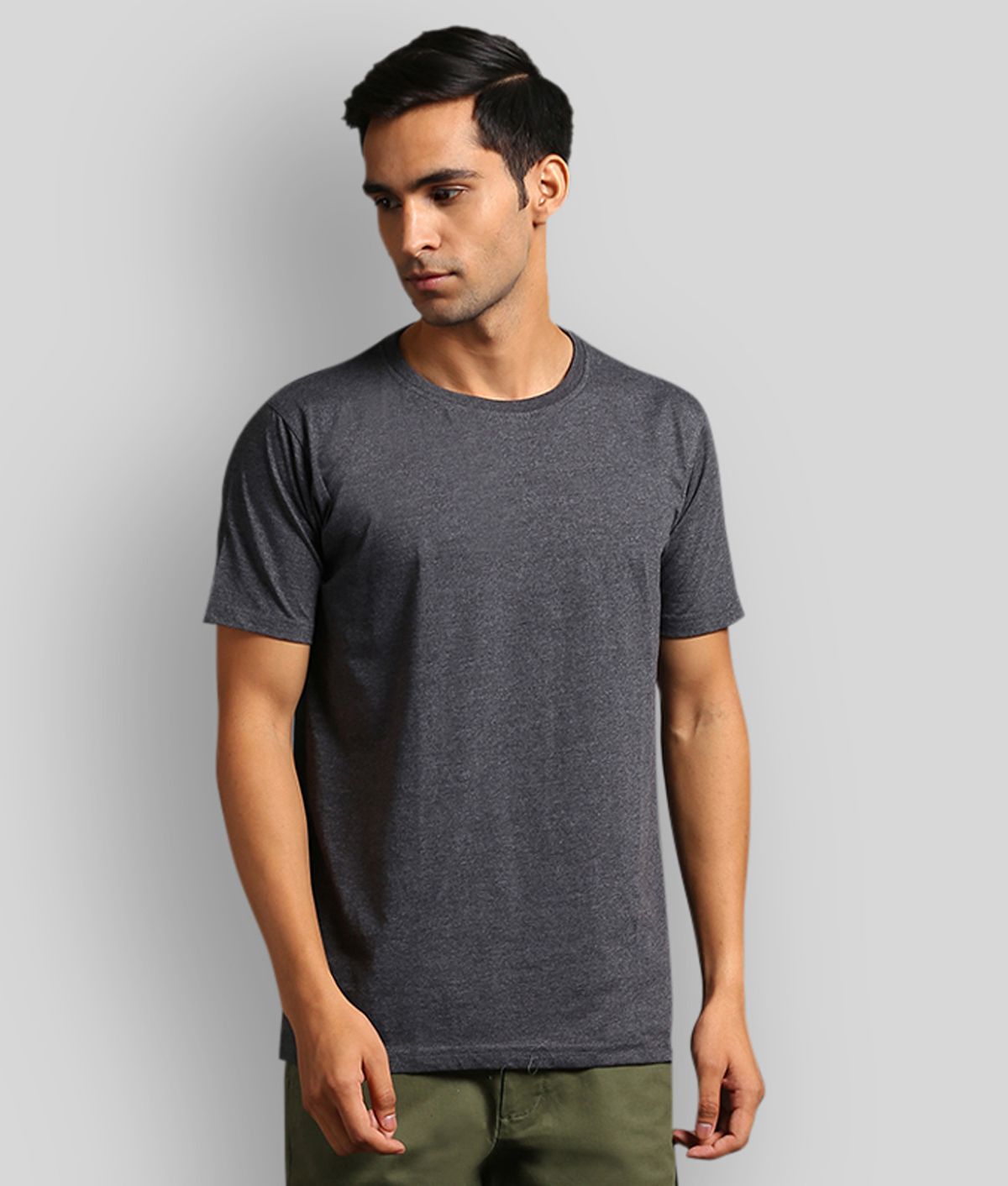 David Crew - Multi Cotton Blend Regular Fit Men's T-Shirt ( Pack of 2 )