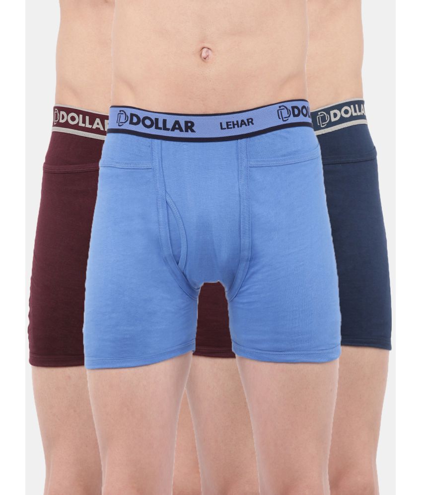     			Pack of 3 Dollar - 100% Cotton Multicolor Men's Trunks