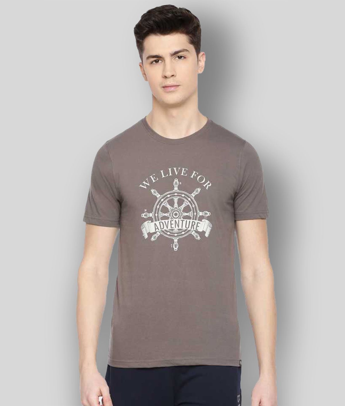     			Dollar - Grey Cotton Blend Regular Fit Men's T-Shirt ( Pack of 1 )