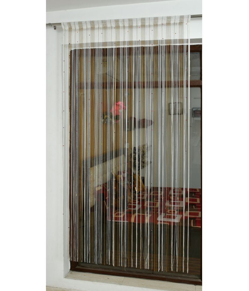     			Homefab India Single Long Door Solid String Curtain - 1 Piece (9 feet x 3.5 feet)