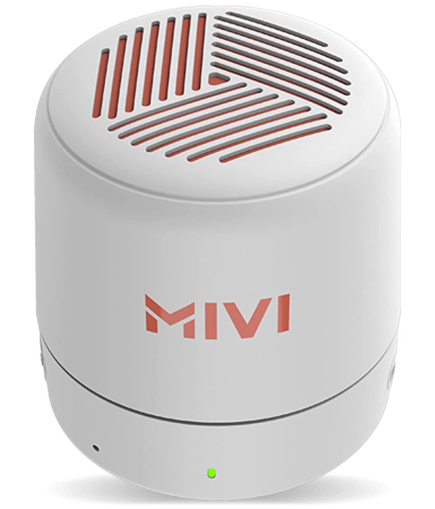     			Mivi Play Bluetooth Speaker with 12 Hours Playtime. Wireless Speaker Made in India with Exceptional Sound Quality, Portable and Built in Mic-White