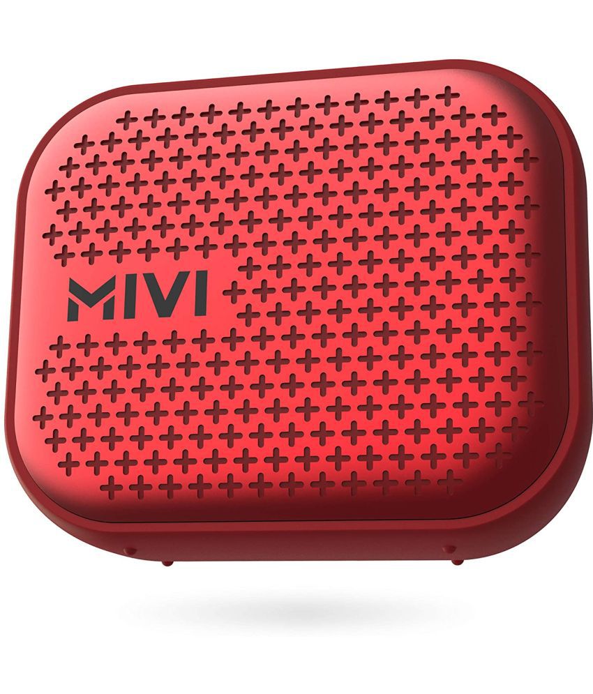     			Mivi Roam 2 Wireless Bluetooth Speaker 5W, Portable Speaker with Studio Quality Sound, Powerful Bass, 24 Hours Playtime, Waterproof, Dual Pairing, Bluetooth 5.0 and in-Built Mic with Voice Assance ( Red )