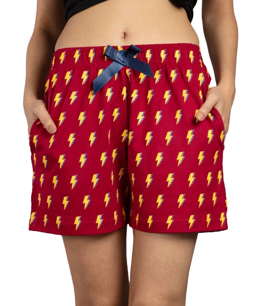     			Nite Flite Cotton Hot Pants - Maroon Single