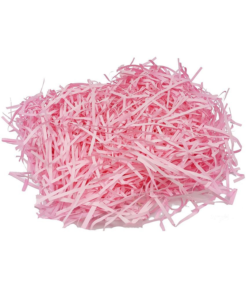     			PRANSUNITA 100 gms Easter Basket Paper Grass Raffia Shreds Coloured Shredded Tissue Paper Grass for Hamper Filling, Gift Packaging, Easter Decoration Party Crafts Accessories- SUPER VALUE PACK Color – Pink