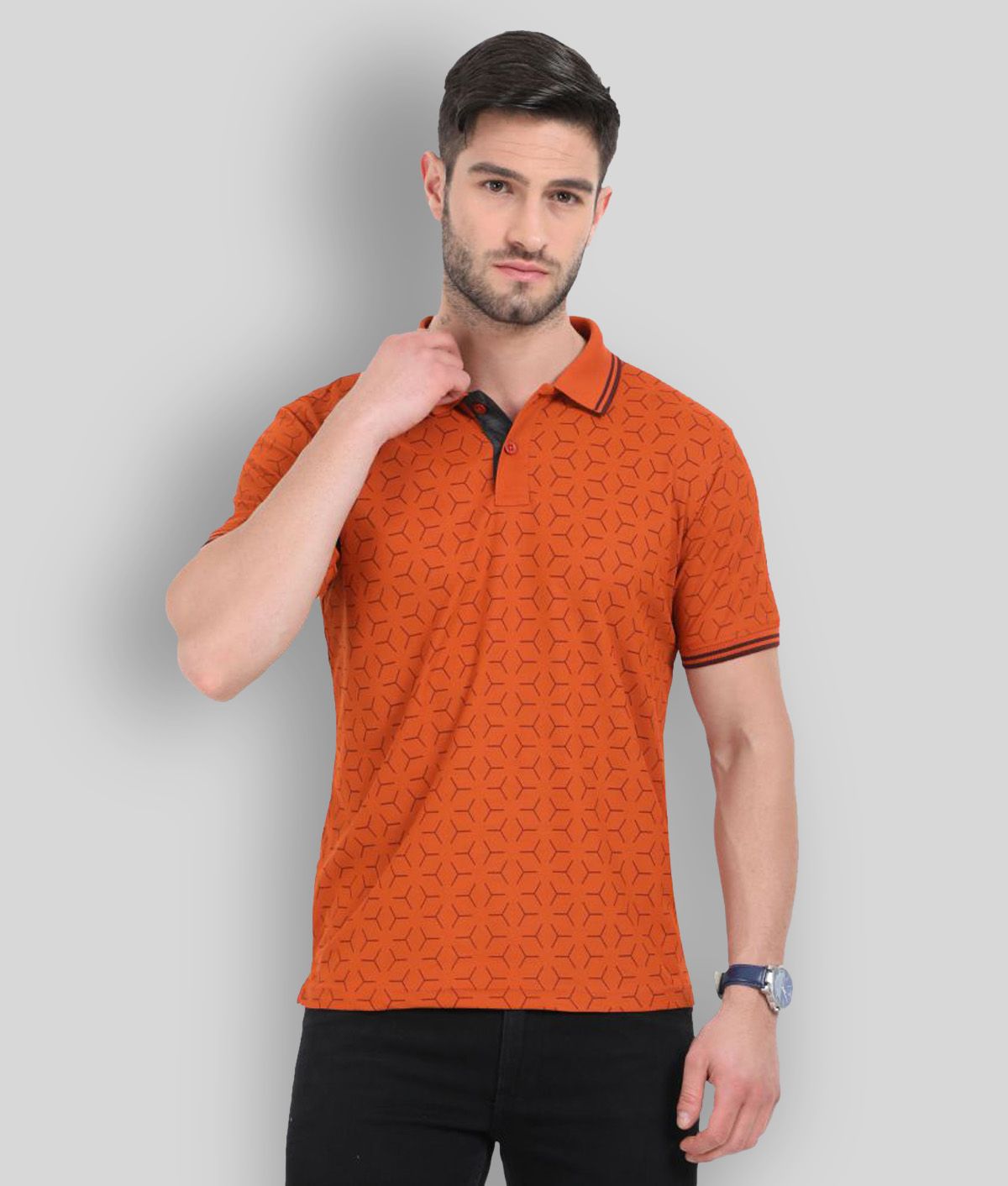     			Ardeur - Orange Polyester Slim Fit Men's T-Shirt ( Pack of 1 )