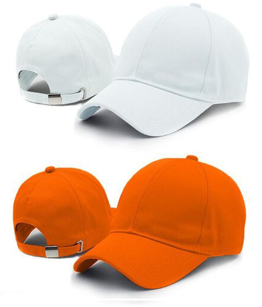     			Hills Boro Women's Orange Cotton Caps For Summer ( Pack of 1 )