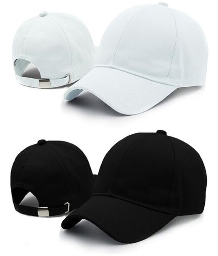     			Hills Boro Women's White Cotton Caps For Summer ( Pack of 1 )