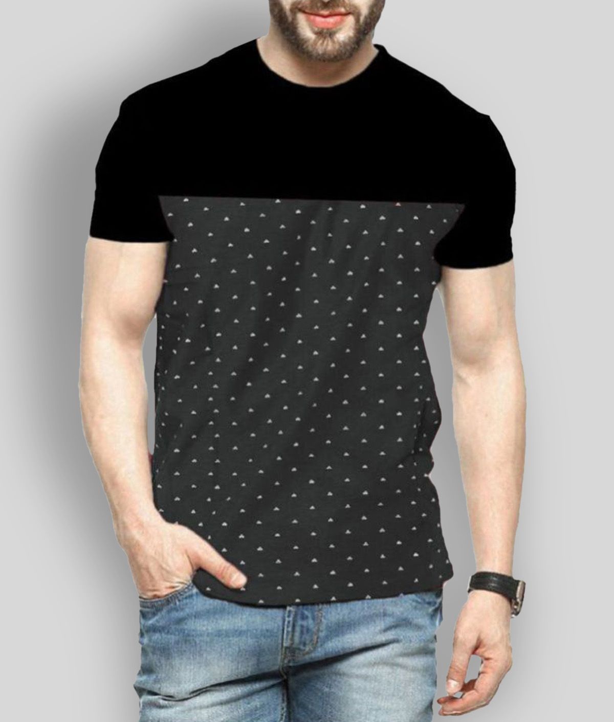     			Leotude - Black Cotton Regular Fit Men's T-Shirt ( Pack of 1 )