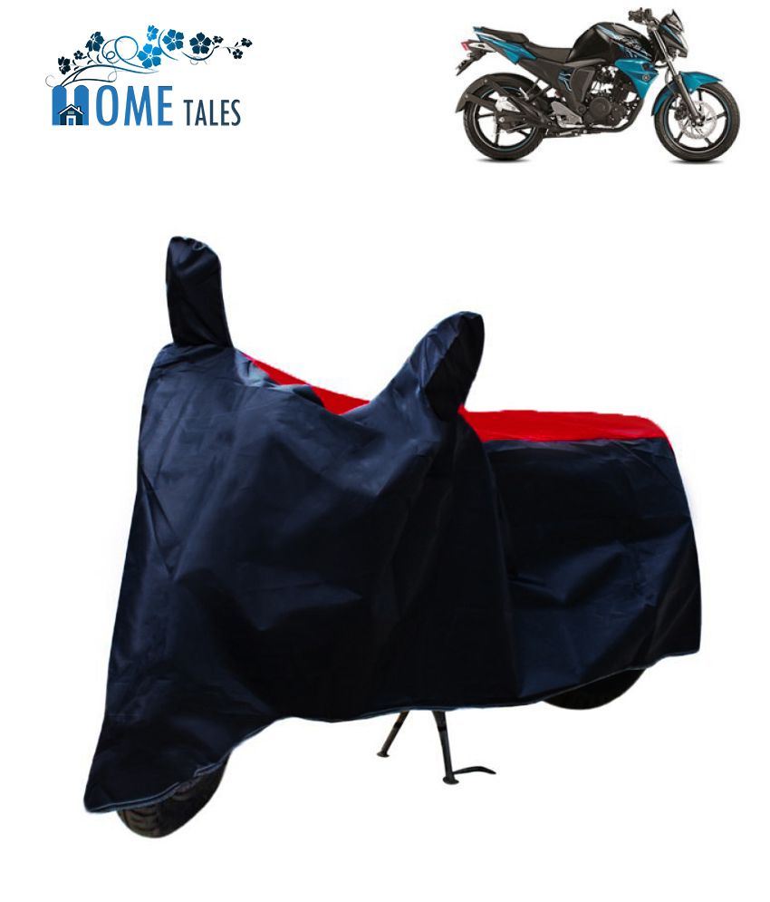     			HOMETALES Dustproof Bike Cover For Yamaha FZ-S with Mirror Pocket - Red & Blue
