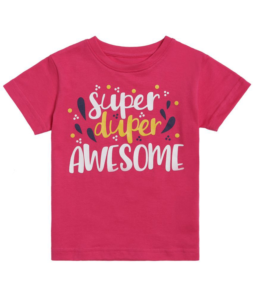     			DYCA - 100% Cotton Pink Girls T-Shirt ( Pack of 1 )