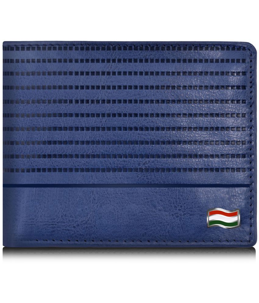     			HAMT Leather Blue Casual Regular Wallet