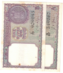 1963 2 PCS 1RS UNC SIGN litres K JHA AND S BHOOTHALINGAM RARE SEE PHOTO