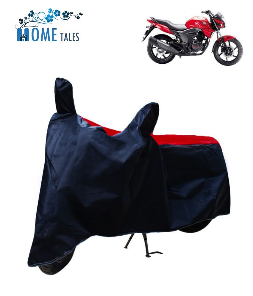     			HOMETALES Dustproof Bike Cover For Honda CB Unicorn 160 with Mirror Pocket - Red & Blue