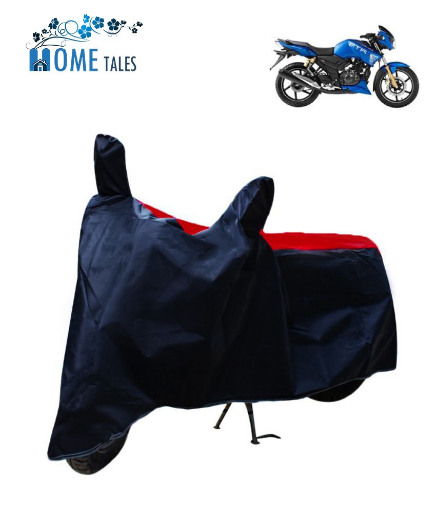     			HOMETALES Dustproof Bike Cover For TVS Apache RTR 180 with Mirror Pocket  - Red & Blue