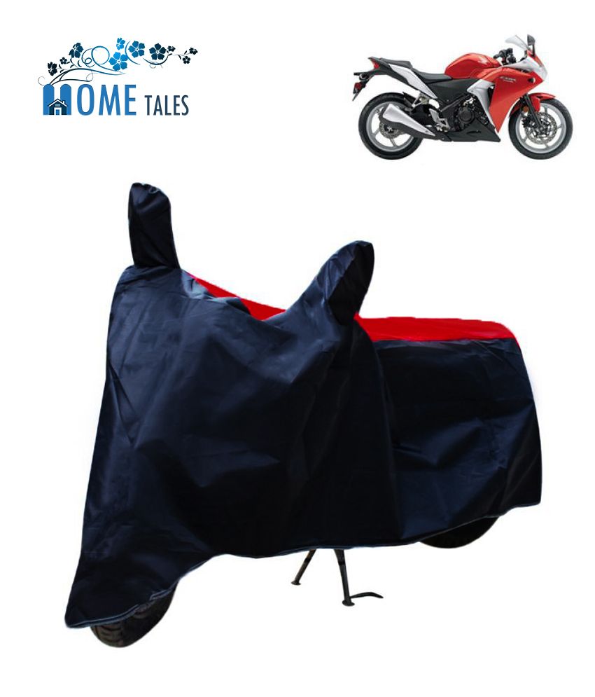     			HOMETALES Dustproof Bike Cover For Honda CBR 250R with Mirror Pocket - Red & Blue