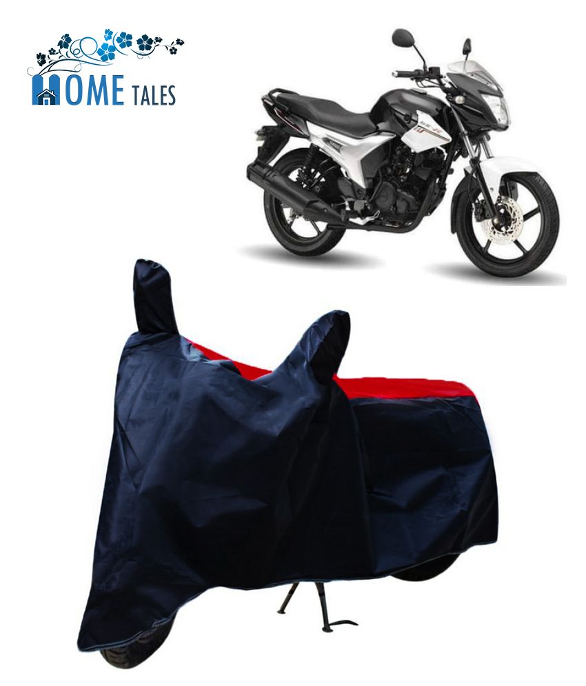     			HOMETALES Dustproof Bike Cover For Yamaha SZ-R with Mirror Pocket - Red & Blue