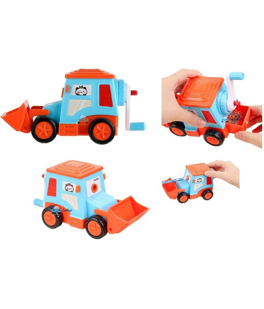     			FunBlast Sharpener for Kids – Forklift Truck Shaped Pencil Sharpener with Moving Wheels, Table Sharpener Machine (Assorted Color)