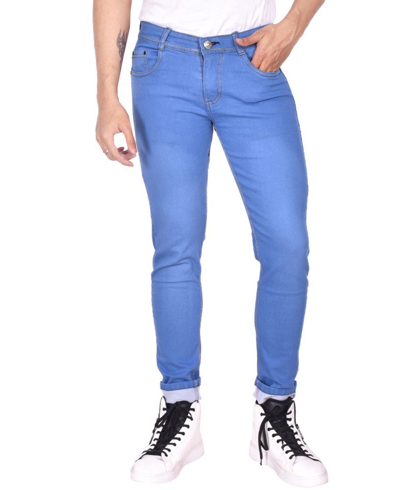 Buy L,Zard Denim Slim Fit Blue Men's 