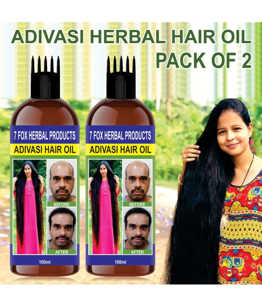 7 FOX Adivasi Herbal Hair Oil For Growth 200 mL Pack of 2: Buy 7 FOX  Adivasi Herbal Hair Oil For Growth 200 mL Pack of 2 at Best Prices in India  - Snapdeal