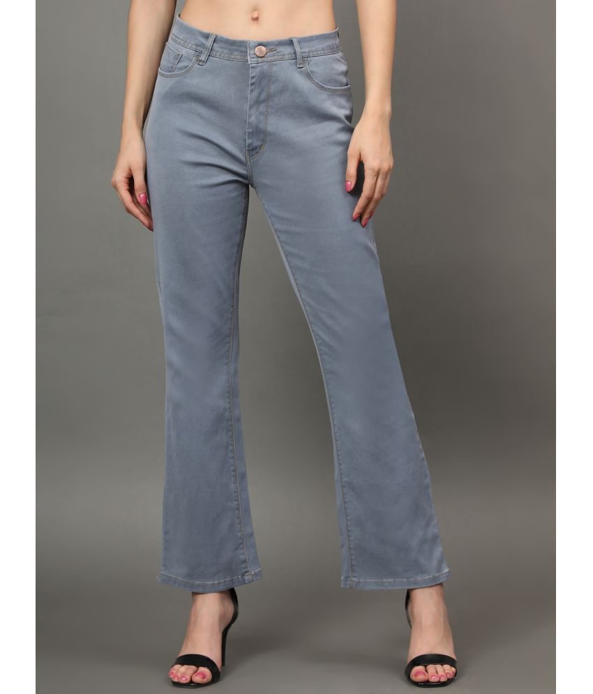 AngelFab - Grey Denim Bootcut Women's Bootcut Pants ( Pack of 1 )