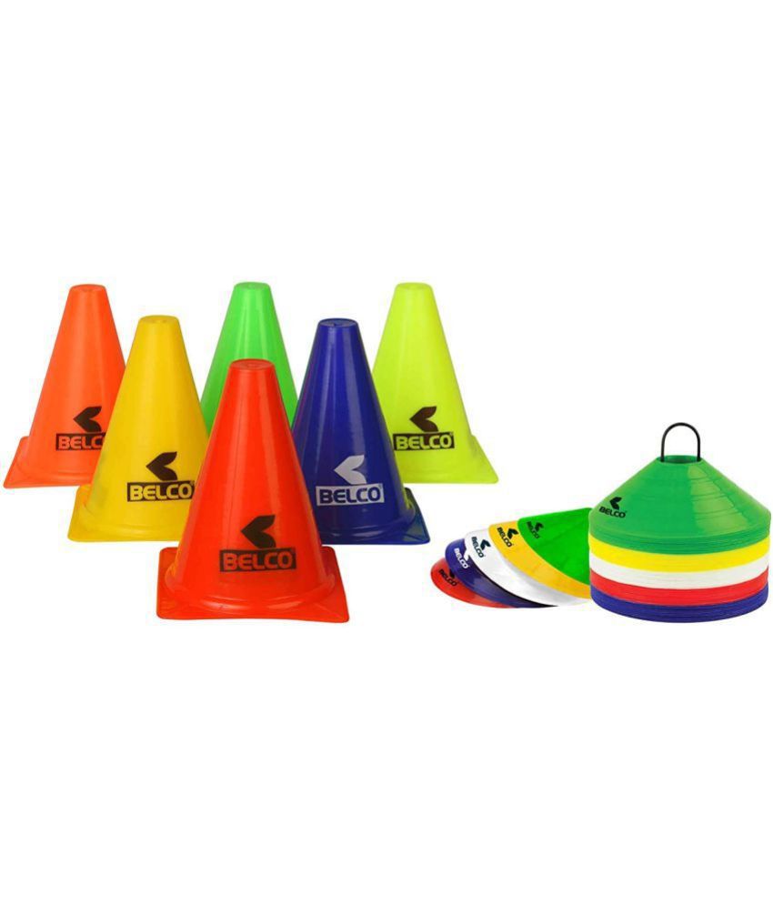     			BELCO SPORTS 6 Inch Cones Pack 6,20 Space Markers Agility Combos