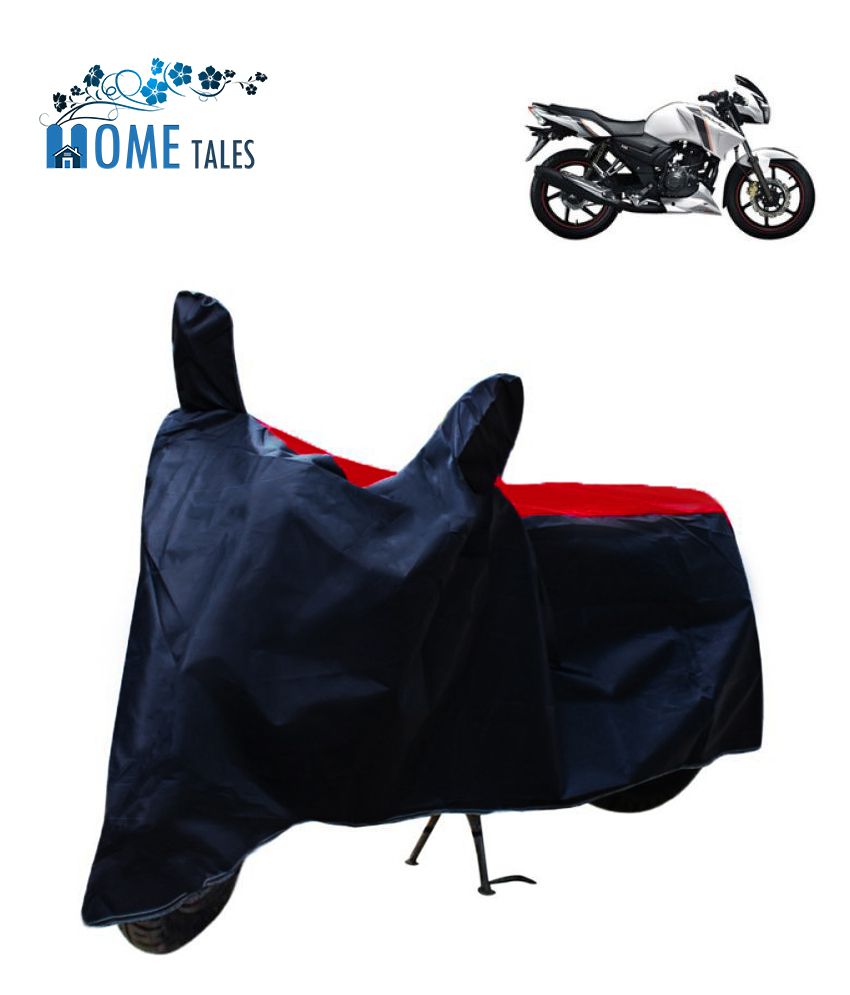     			HOMETALES Dustproof Bike Cover For TVS Apache RTR 160 with Mirror Pocket - Red & Blue