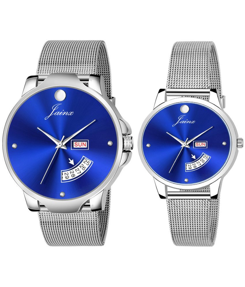     			Jainx Blue Day And Date Function Dial Analog Watch - For Couple