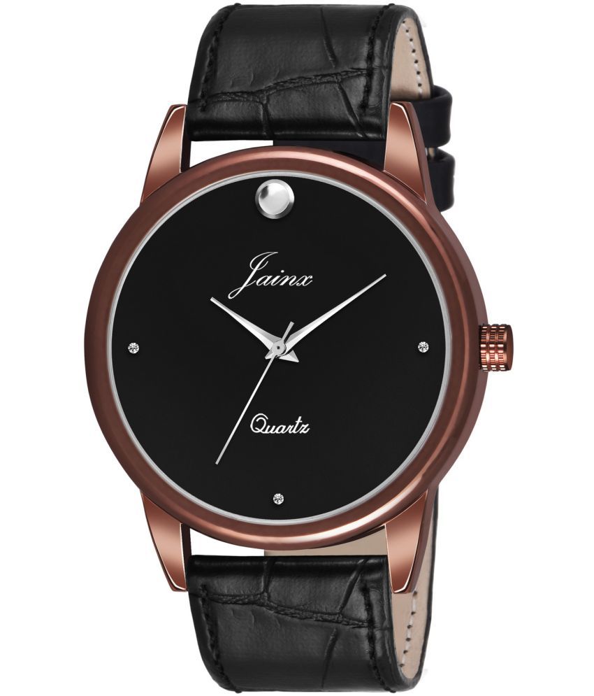     			Jainx Copper Black Leather Analog Men's Watch
