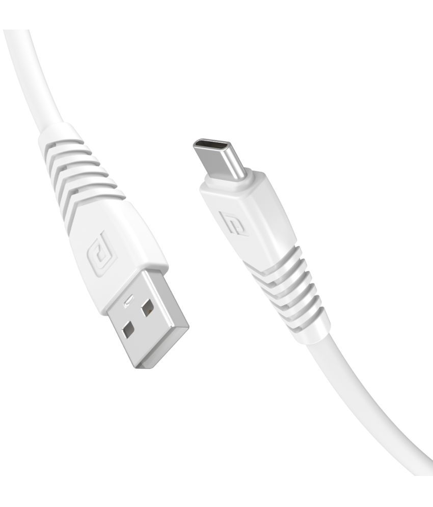     			Portronics Type C Cable White - 1 Meter