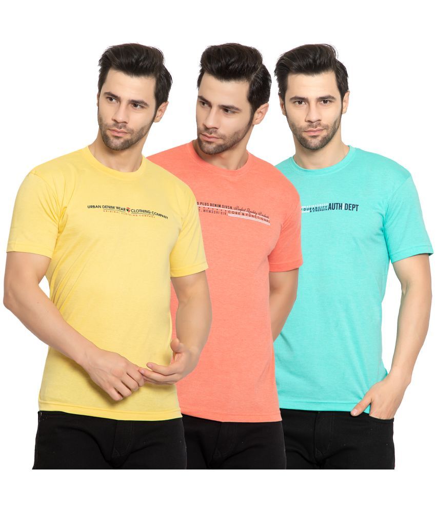     			Zeffit - Cotton Blend Regular Fit Multicolor Men's Sports T-Shirt ( Pack of 3 )