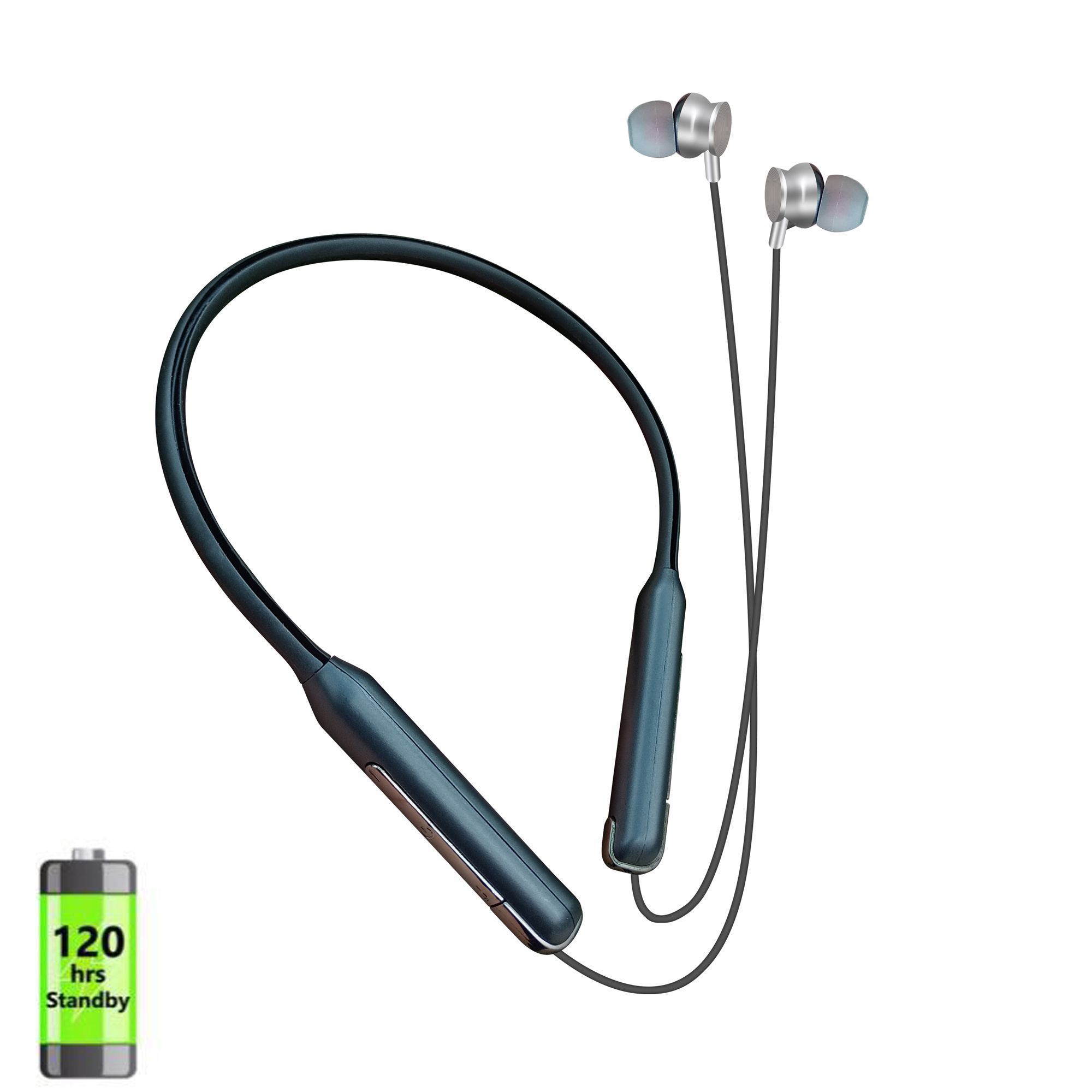Hitage BT-86 [ 40 HOURS BATTERY MUSIC ] LIGHTWEIGHT Magnetic Sports Premium Wireless NECKBAND BLUETOOTH Headset Headphones/Earphones