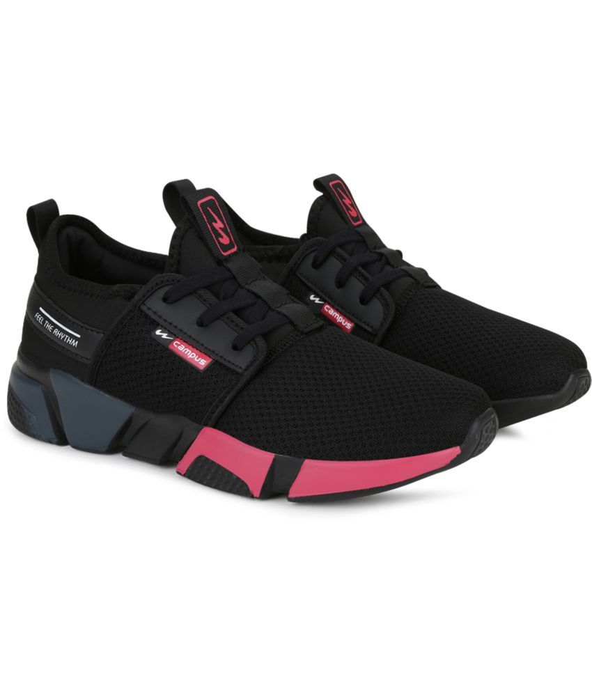     			Campus Black Running Shoes