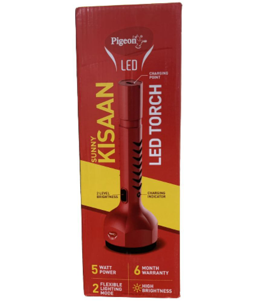 Pigeon 5W Flashlight Torch Sunny Kisaan - Pack of 1