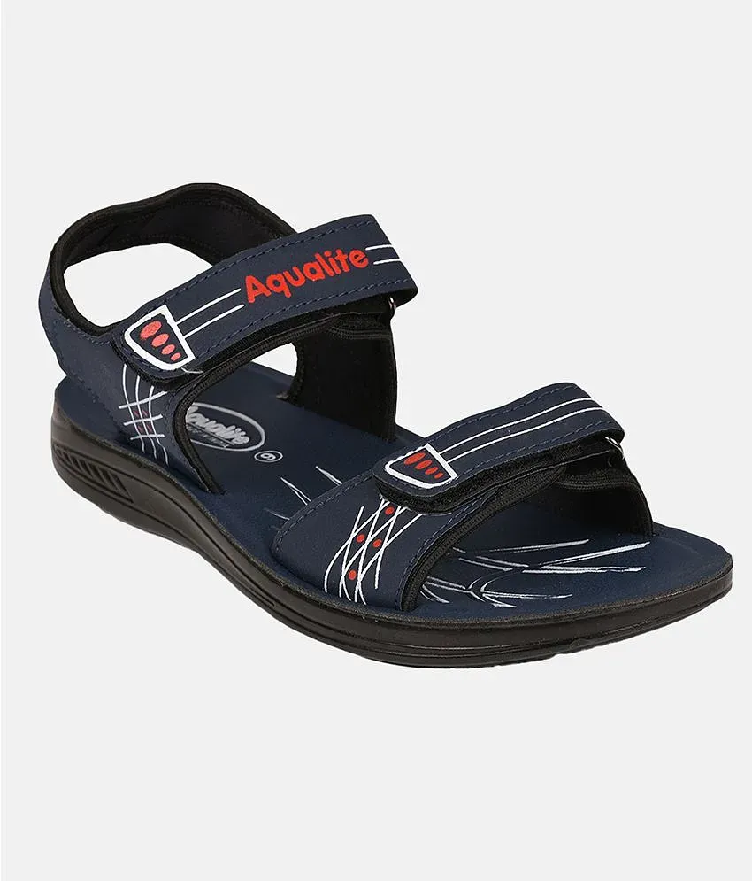 Buy Aqualite Aqualite Men Black & Grey Sports Sandals at Redfynd