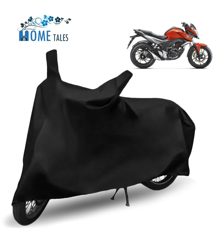     			HOMETALES Waterproof & Dustproof Bike Cover For Honda CB Hornet 160R With Side Mirror Pocket - Black