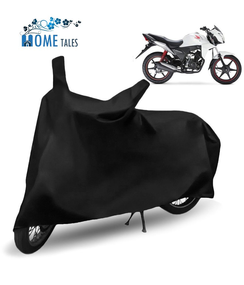     			HOMETALES Waterproof & Dustproof Bike Cover For Honda CB Twister With Side Mirror Pocket - Black