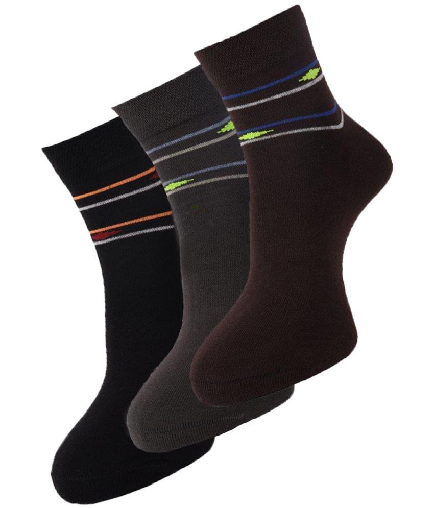     			Dollar - Cotton Blend Multicolor Men's Ankle Length Socks ( Pack of 3 )