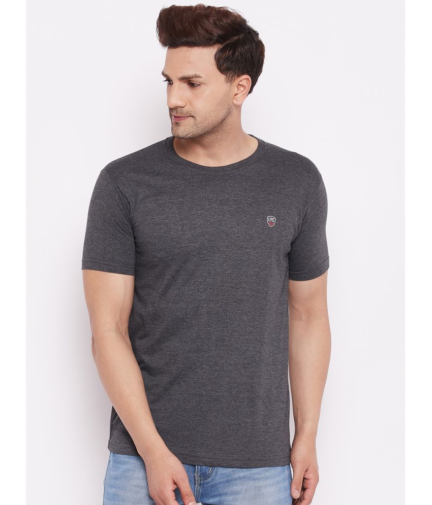     			Lycos - Cotton Regular Fit Grey Men's T-Shirt ( Pack of 1 )