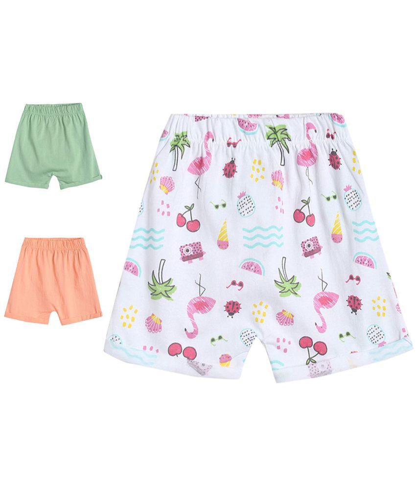     			MINI KLUB Pack of 3 Baby Girl Multicolor Shorts