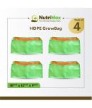 Nutrimax HDPE 200 GSM Growbags 18 x 12 x 9 inch Pack of 4 Outdoor Plant Bag