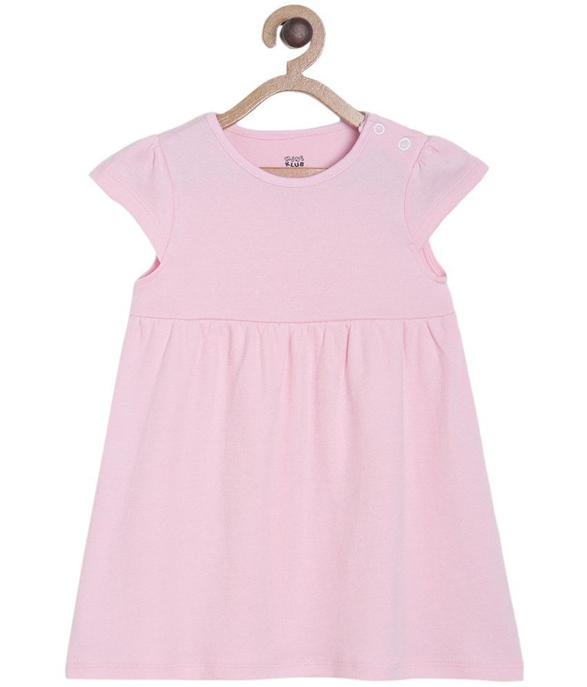     			MINI KLUB - 100% Cotton Pink Baby Girl Dress ( Pack of 1 )