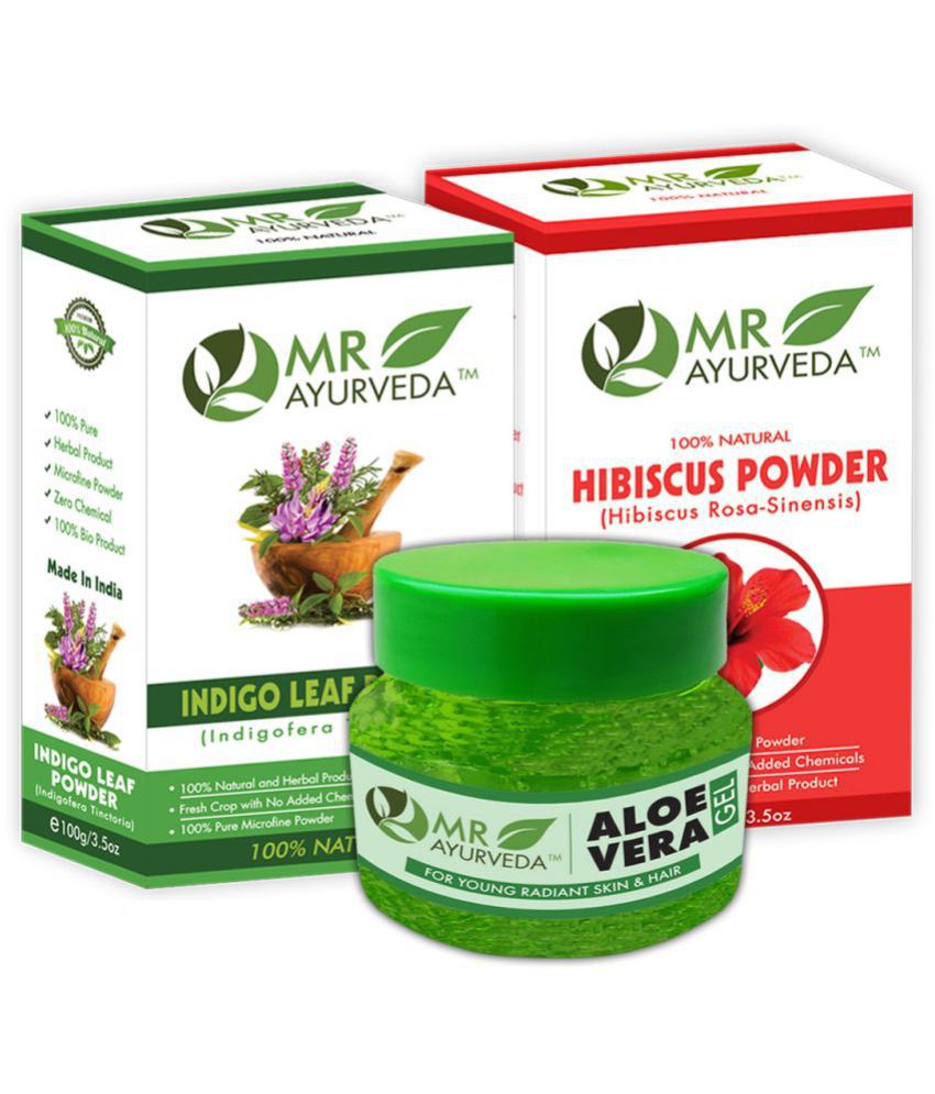     			MR Ayurveda Aloe Vera Gel, Indigo & Hibiscus Powder Hair Mask 300 g