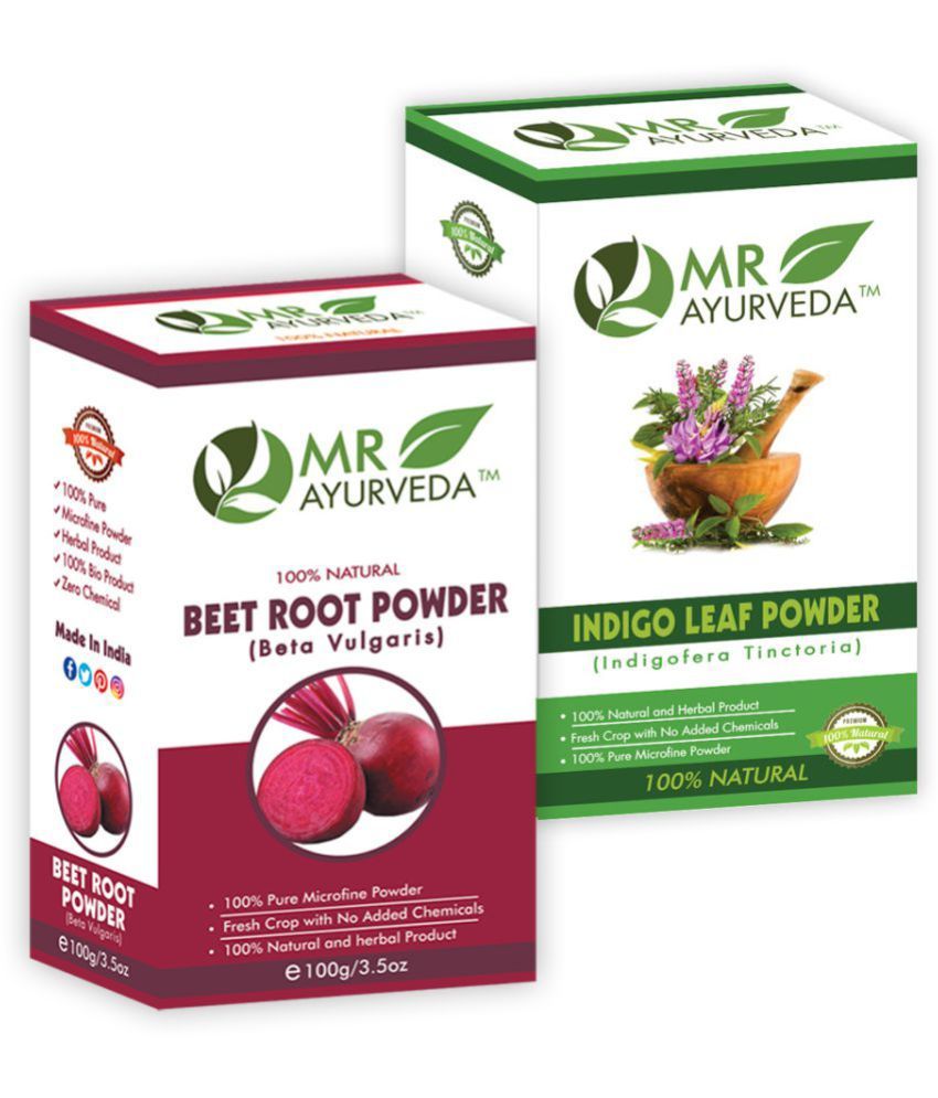     			MR Ayurveda BeetRoot Powder & Indigo Powder Hair Scalp Treatment 200 g Pack of 2