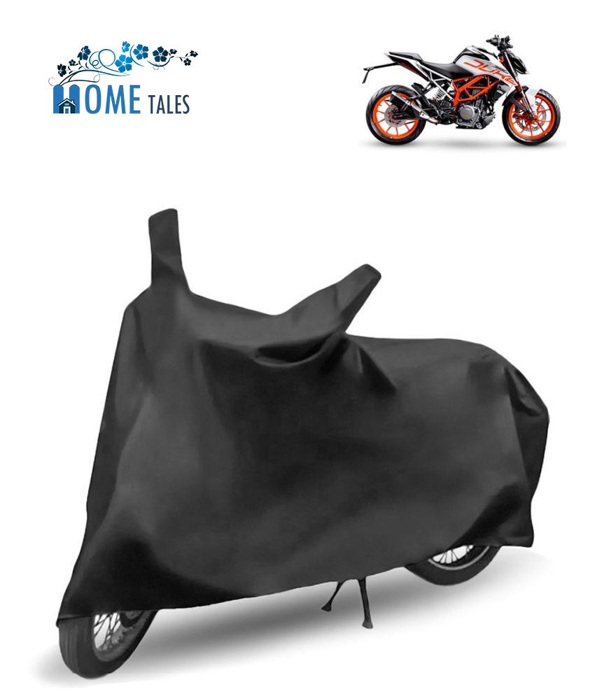     			HOMETALES Waterproof & Dustproof Bike Cover For KTM 390 Duke with Side Mirror Pocket - Black