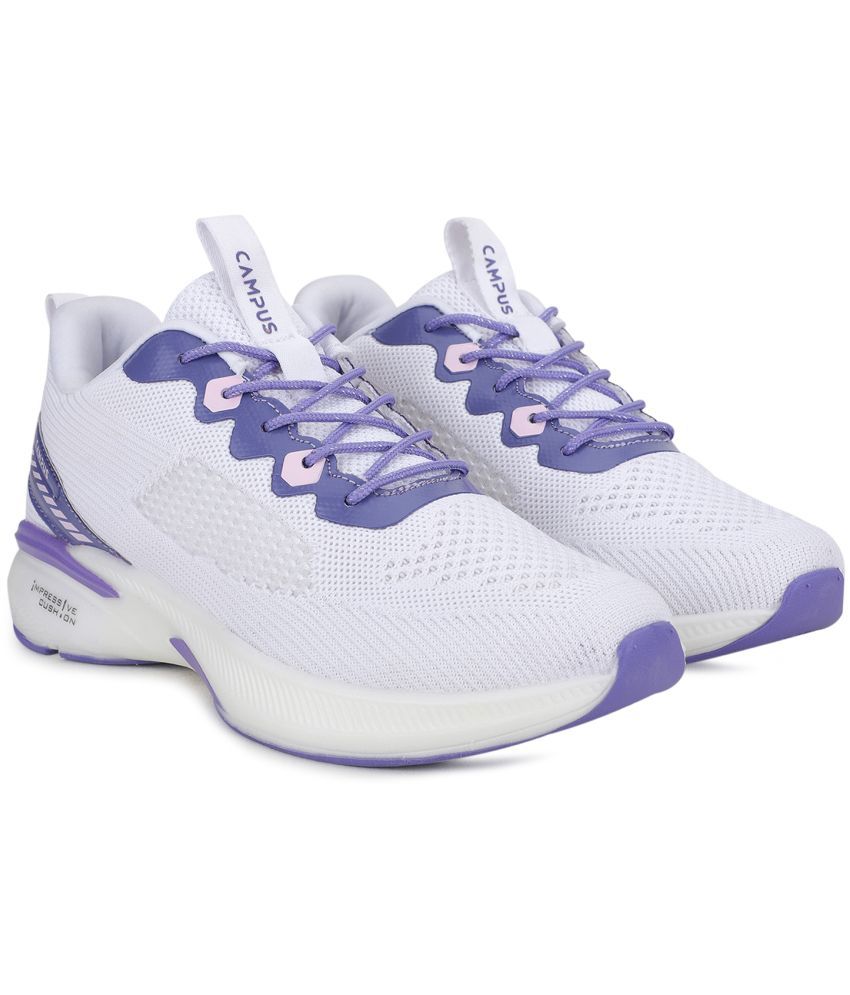     			Campus White Running Shoes