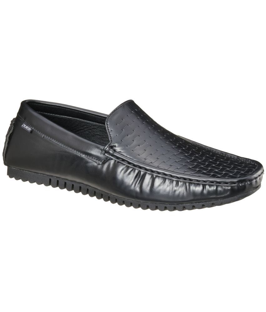     			Duke Black Loafers