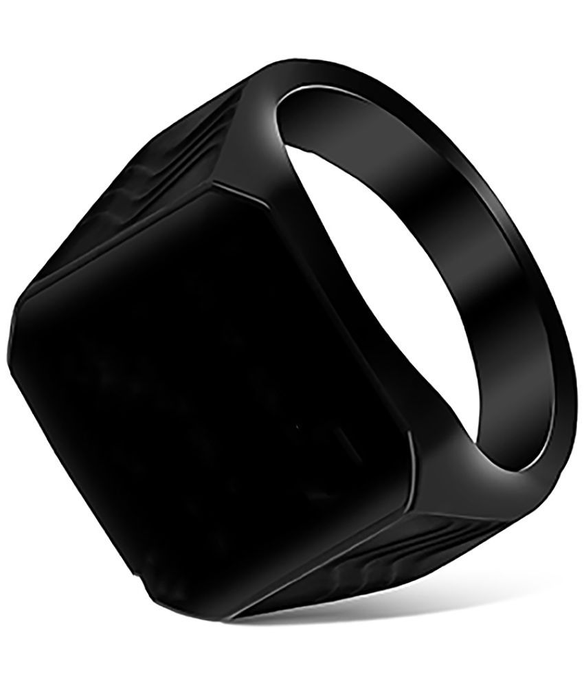     			Mikado Alloy Black Plain Ring For Men And Boys