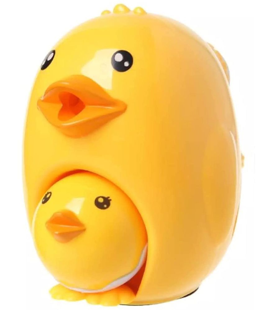     			Rotary Pencil Sharpener White Mother Chick and Baby Chick Shaped for School and Office